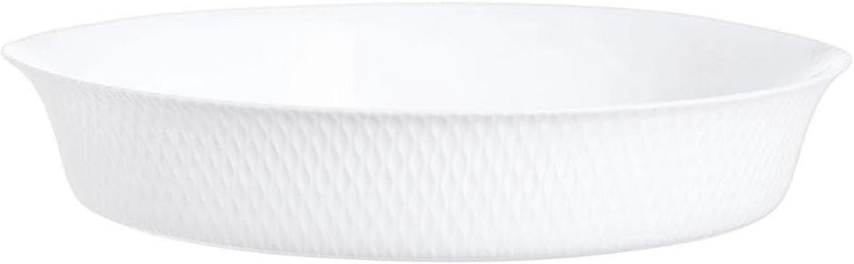 Grote Ovale Ovenschaal van Opaal Keramiek, 28 cm, Magnetron- en Koelkastbestendig, Stapelbaar