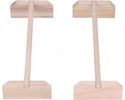 Houten zitstokken voor kippen en grote vogels - set van 2, training, zitstok voor hanen en papegaaien, huisdierbenodigdheden