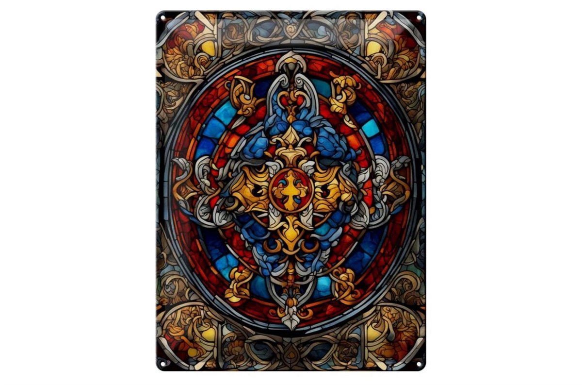 Blechschild 12x18cm Runentafel Heiliger Ritter