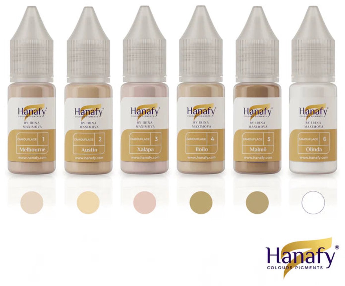 Hanafy Camouflage Set by Irina Maximova – Hybrid Correction Pigment Collection (6 Shades)