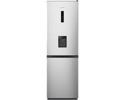 Heinner HCNF-HS304XWDE++ Koel-vriescombinatie met Waterdispenser – 304 L – Full No Frost – LED-display – Omkeerbare Deur – Zilver – 5 Jaar Garantie