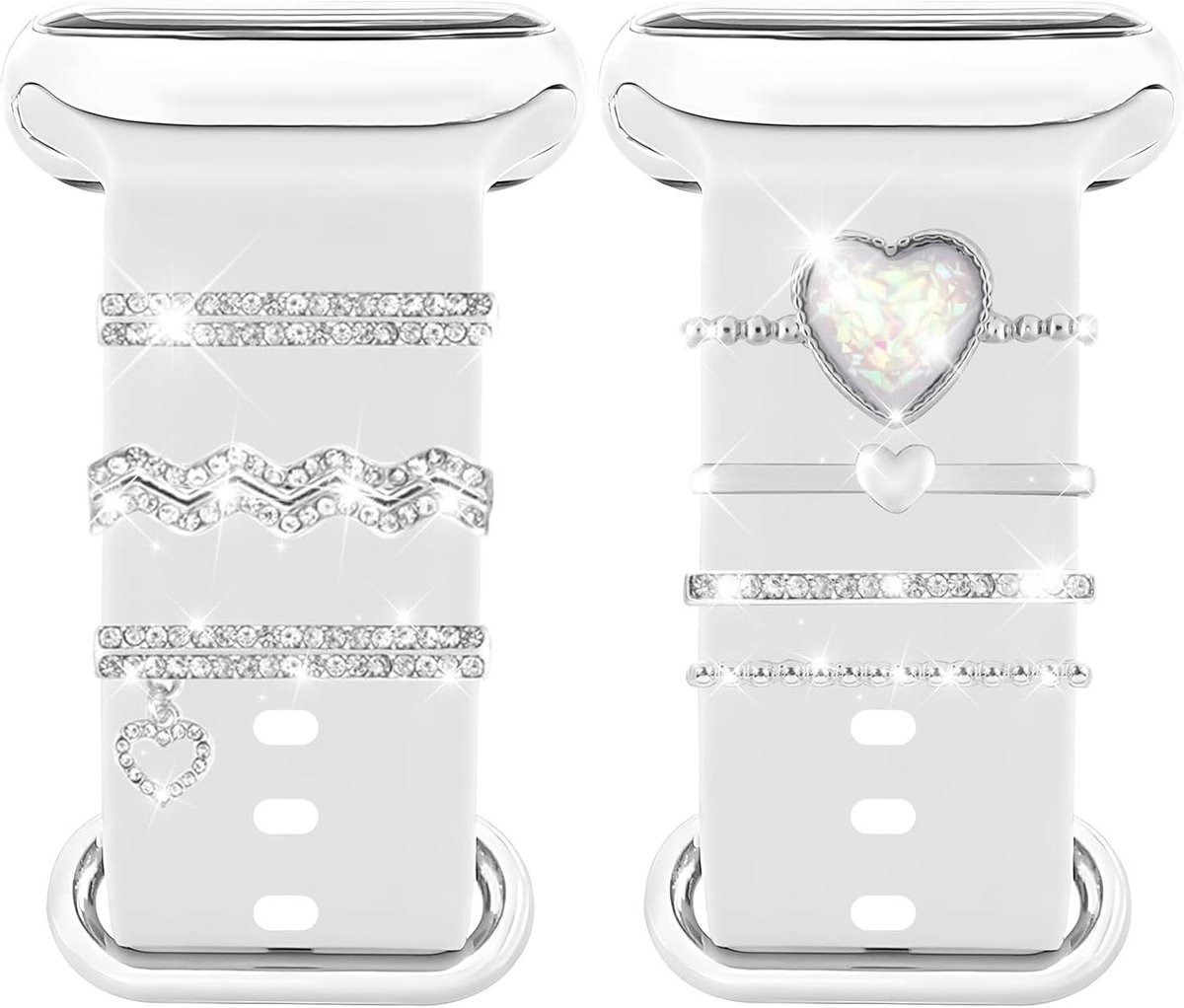 Charms-horlogeband met metalen decoraties en gesp voor [te gebruiken bij Apple Watch Series] - [22 mm] - [metaal] - [vervangbare armband] - [goudkleurig] - [horlogeaccessoires] - [geschikt voor diverse modellen]
