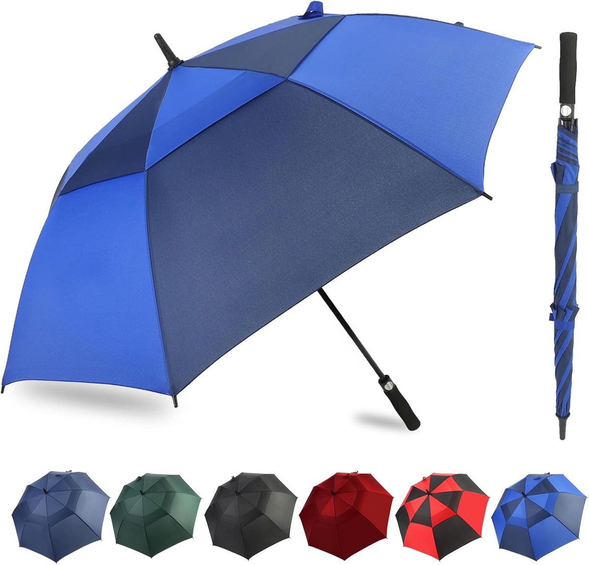 Extra Grote Winddichte Golfparaplu met Automatische Open-en-Dicht Mechanisme