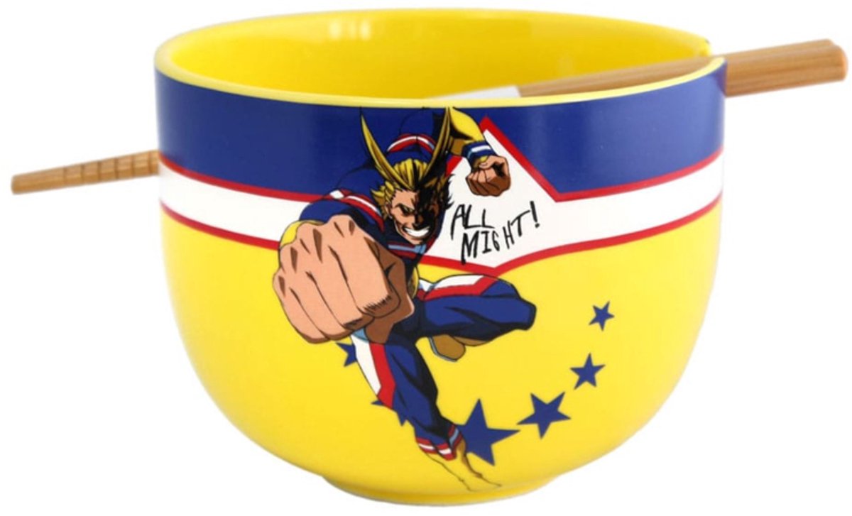 My Hero Academia Ramen Bowl with Chopsticks All Might 414 ml