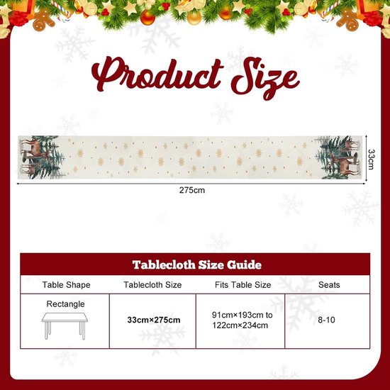 Kerst stoer/sober tafelloper old grey – Saense Sjans
