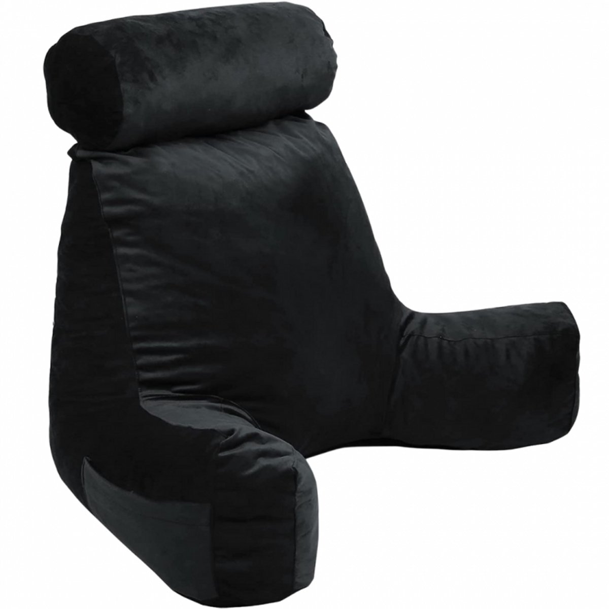 Bananair - Leeskussen voor in bed - Zitkussen - Fluweel - Zwart - 65 x 80 cm
