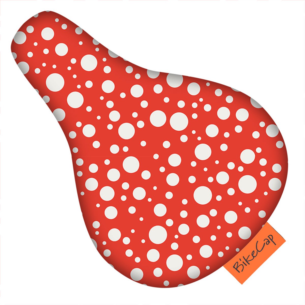 BikeCap Zadelhoesje Kids Dots red & white | Fietszadelhoes - Fietszadeldek - Stof en waterafstotend