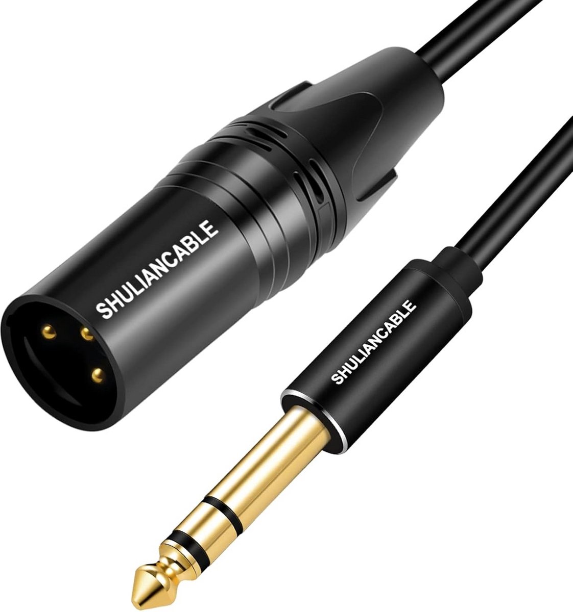 TRS 6,35 mm naar XLR-aansluiting voor microfoon en luidspreker