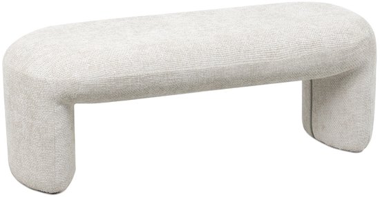 HUIZEDOP Banc d'Entrée Tissu Beige - 110x45x40cm - Corbeau