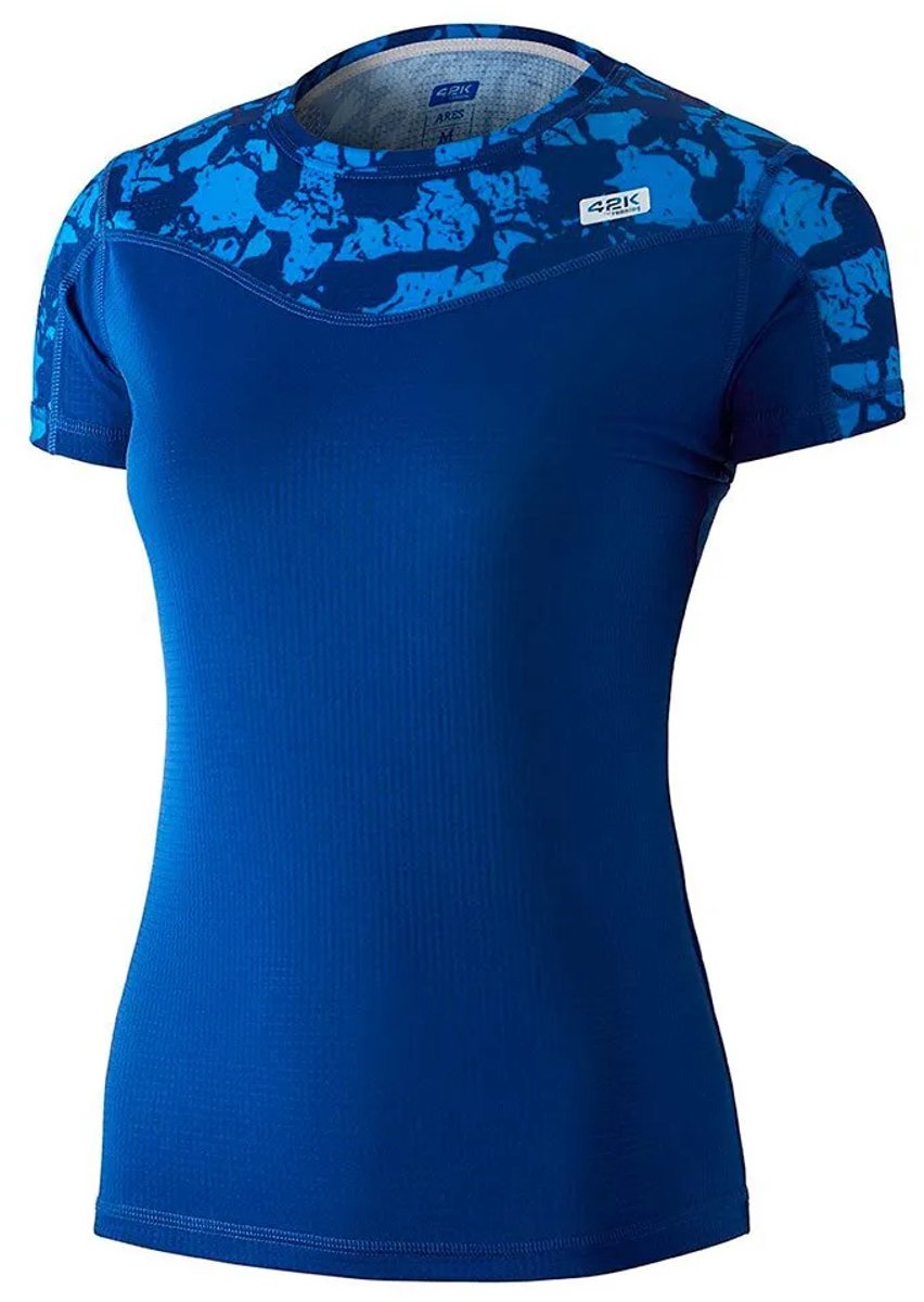 42k Running Ares T-shirt Met Korte Mouwen Blauw XL Vrouw