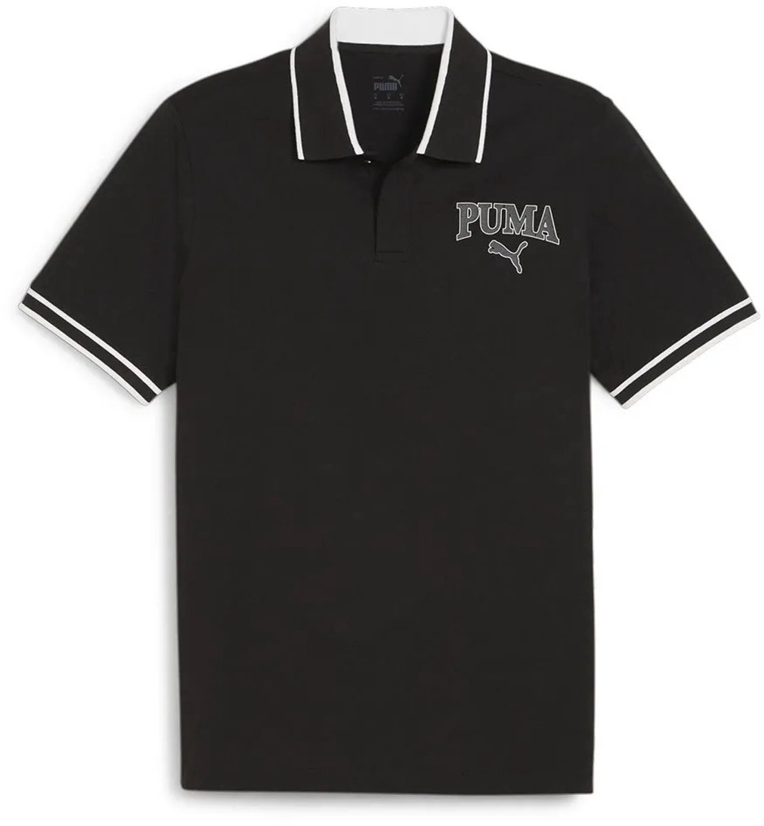 Puma Squad Korte Mouw Poloshirt Man Vrouw Zwart
