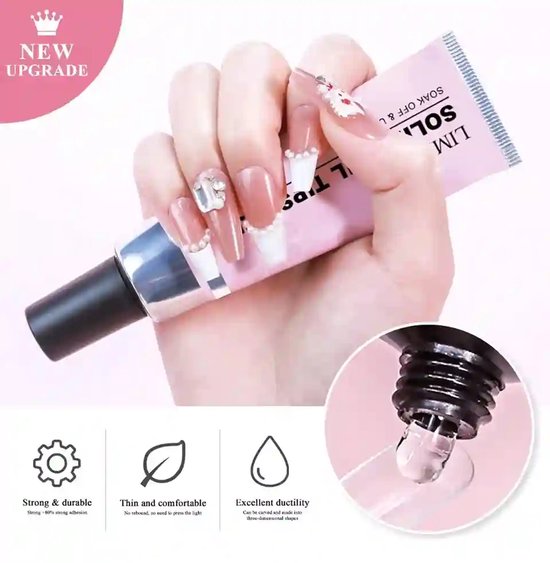 Nail Glue - Nagellijm gel - Tip Lijm Nagels - Sterke Gel Nagellijm alle Nagel 30 ml