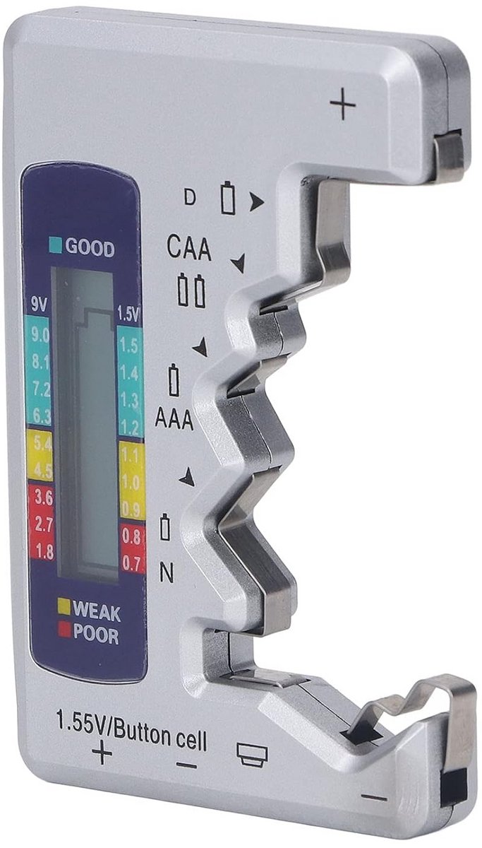 Digitale Batterij Tester met LCD Scherm voor 1.5V en 9V,