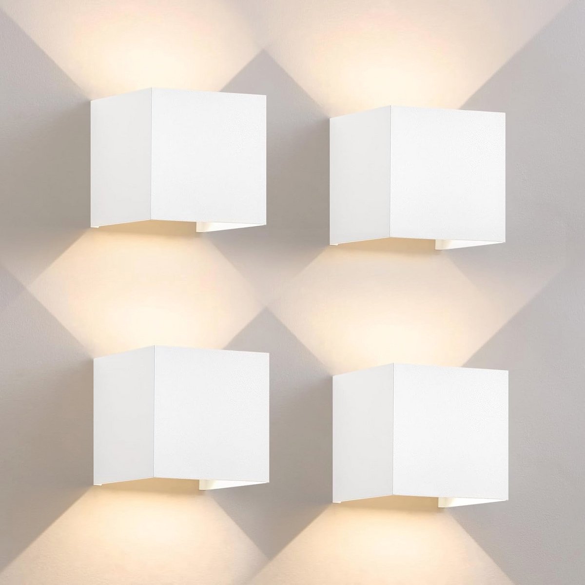 4 Stuks LED Wandlampen Voor Binnen en Buiten - Up en Down 5W IP65