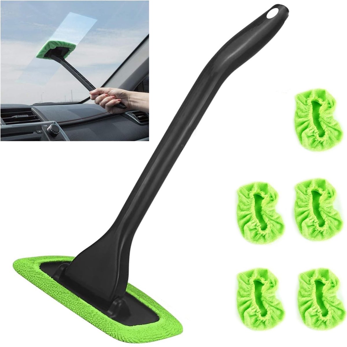 Unyqoos® Complete set voor streepvrije reiniging van autoruiten en interieur