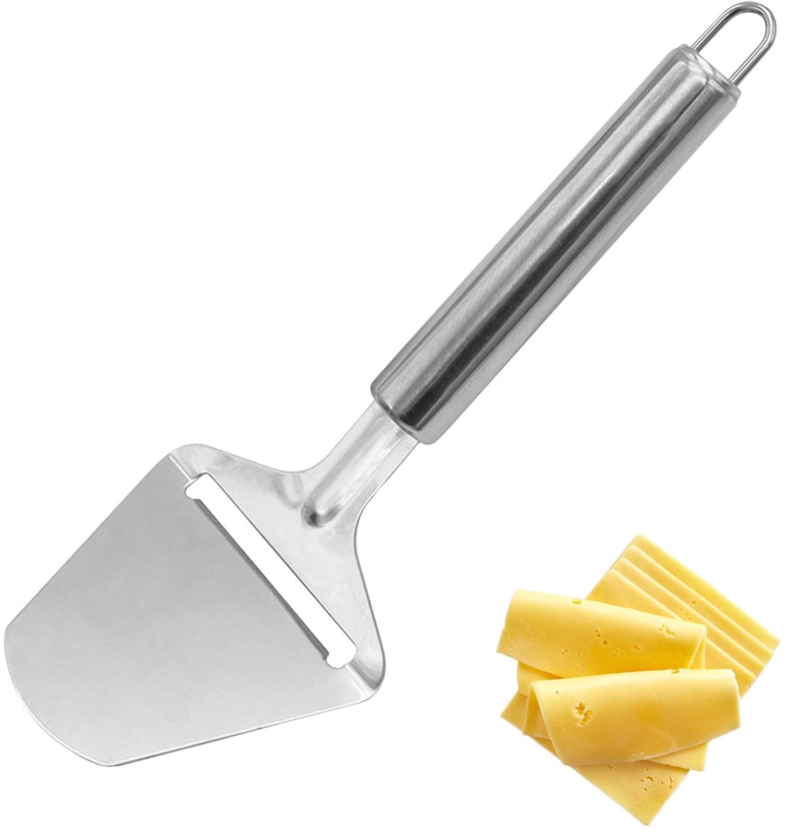 Unyqoos® Roestvrijstalen kaasschaaf met ergonomische handgreep en ophangoog