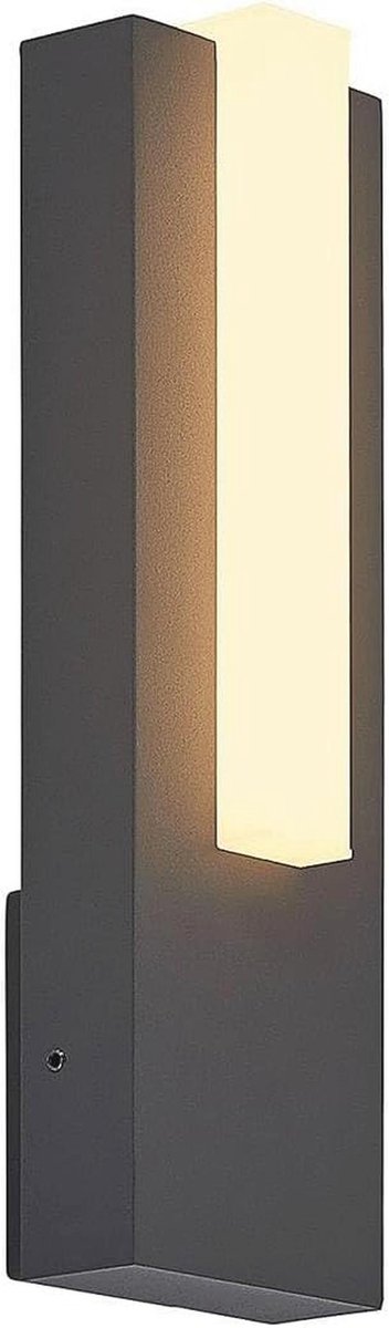 Moderne LED Buitenwandlamp in Zwart Aluminium met Lichtbron - Energiezuinig en Stijlvol