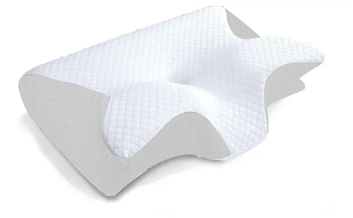 Vécarti - Memory Foam - Hoofdkussen - Nekpijn - Traagschuim - 2in1 - Ergonomisch - Cervicaal Orthopedisch - Nekklachten - Schouderpijn -