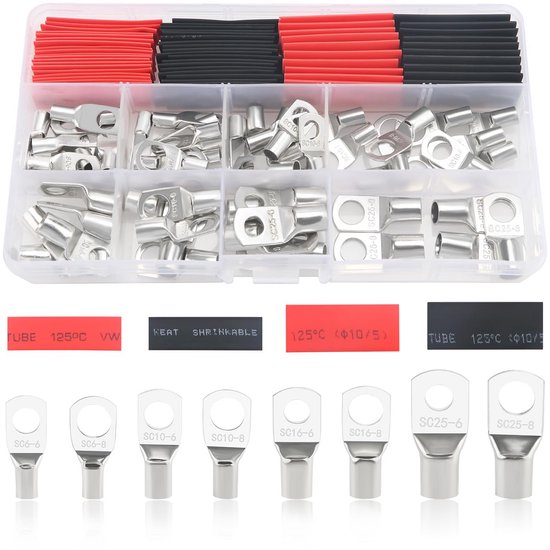 Intercable DIN Kabelschoen Ring Recht 25 Mm² M8 Blank Per 50 Stuks Icd258bk