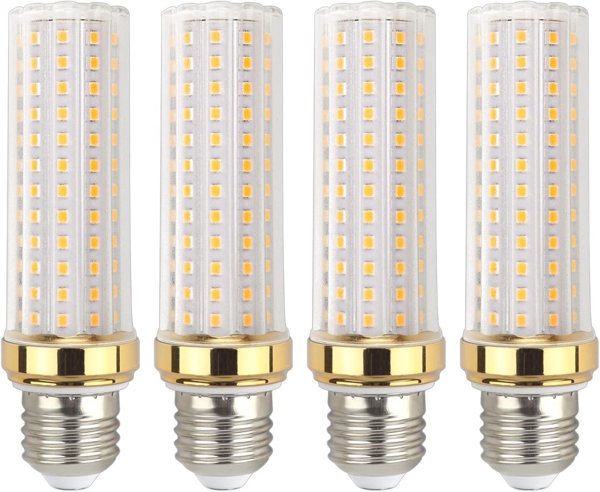 E27 LED Lamp 20W Warmwit 3000K 2000 Lumen - Vervanging voor Halogeen - Set van 4