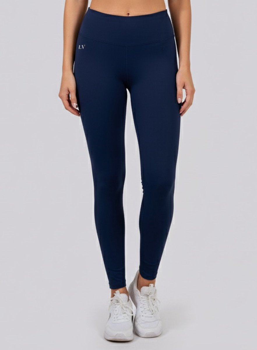 La V sportlegging basic Donkerblauw S
