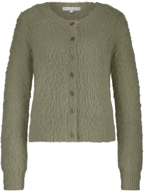 Cardigan bouton rouge pour femme Fuzzy taille S