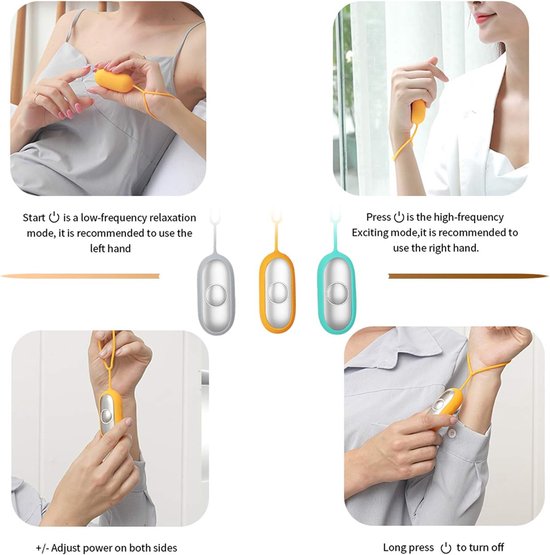 Handheld slaaphulpmiddel - Slaapapparaat - Slaaphulpmiddel - Verlicht slapeloosheid en stress - Verbetert de diepe slaap - Helpt u snel in slaap te vallen - Oranje van Nordic Elements — afbeelding 4