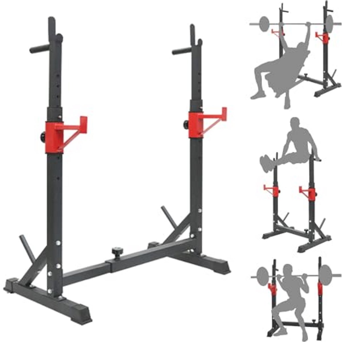 Multifunctionele Squat Press Barbell Rack - In hoogte verstelbare Fitness Oefening Apparatuur voor Thuis Gym