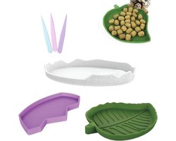Reptielen voer- en waterkom set 3-delige set | Geschikt voor slangen, schildpadden en gekko's