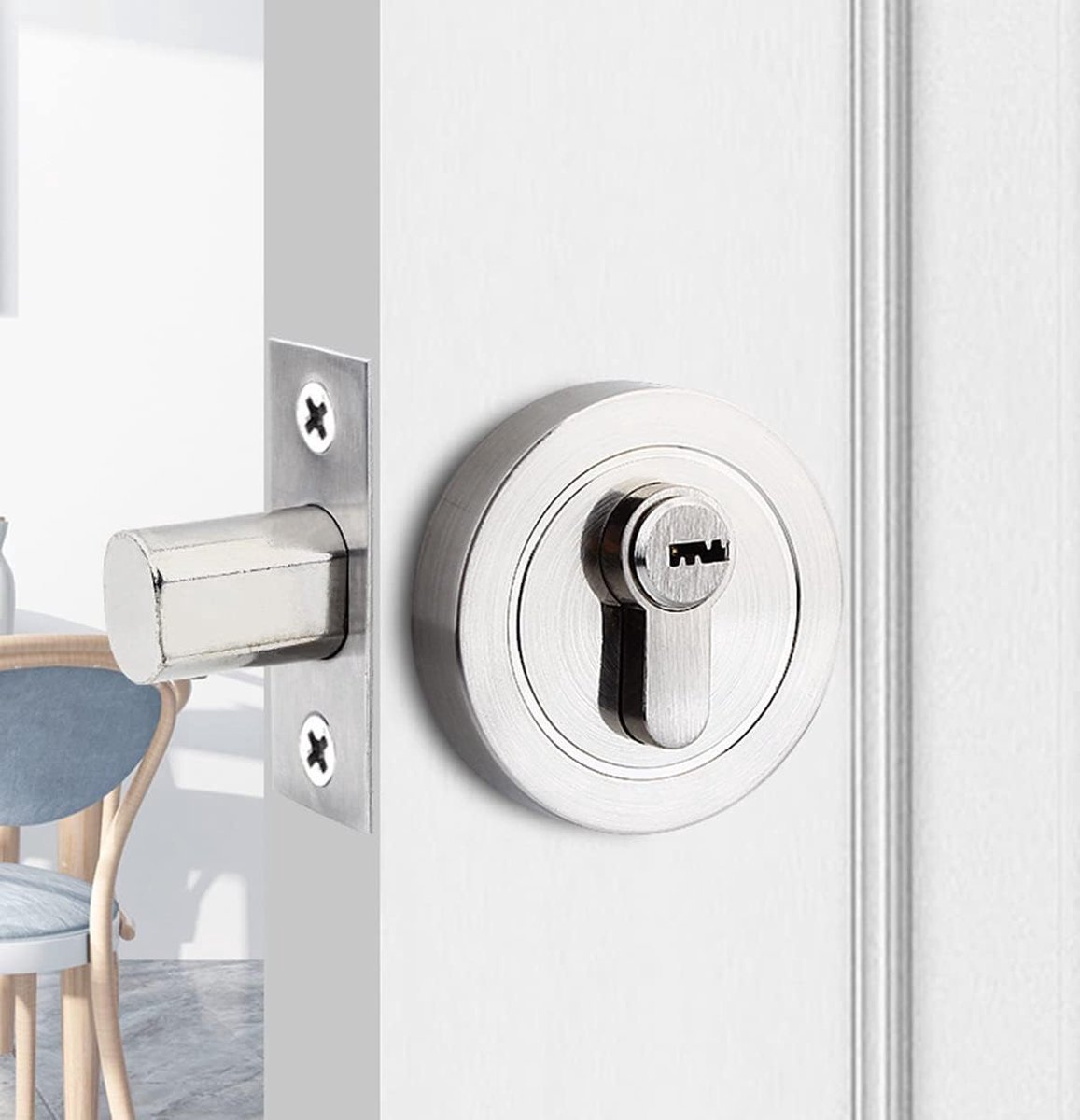 Stunq® Moderne Onzichtbare Deurvergrendeling met Verstelbare Schuif en Sleutels voor Veiligheid