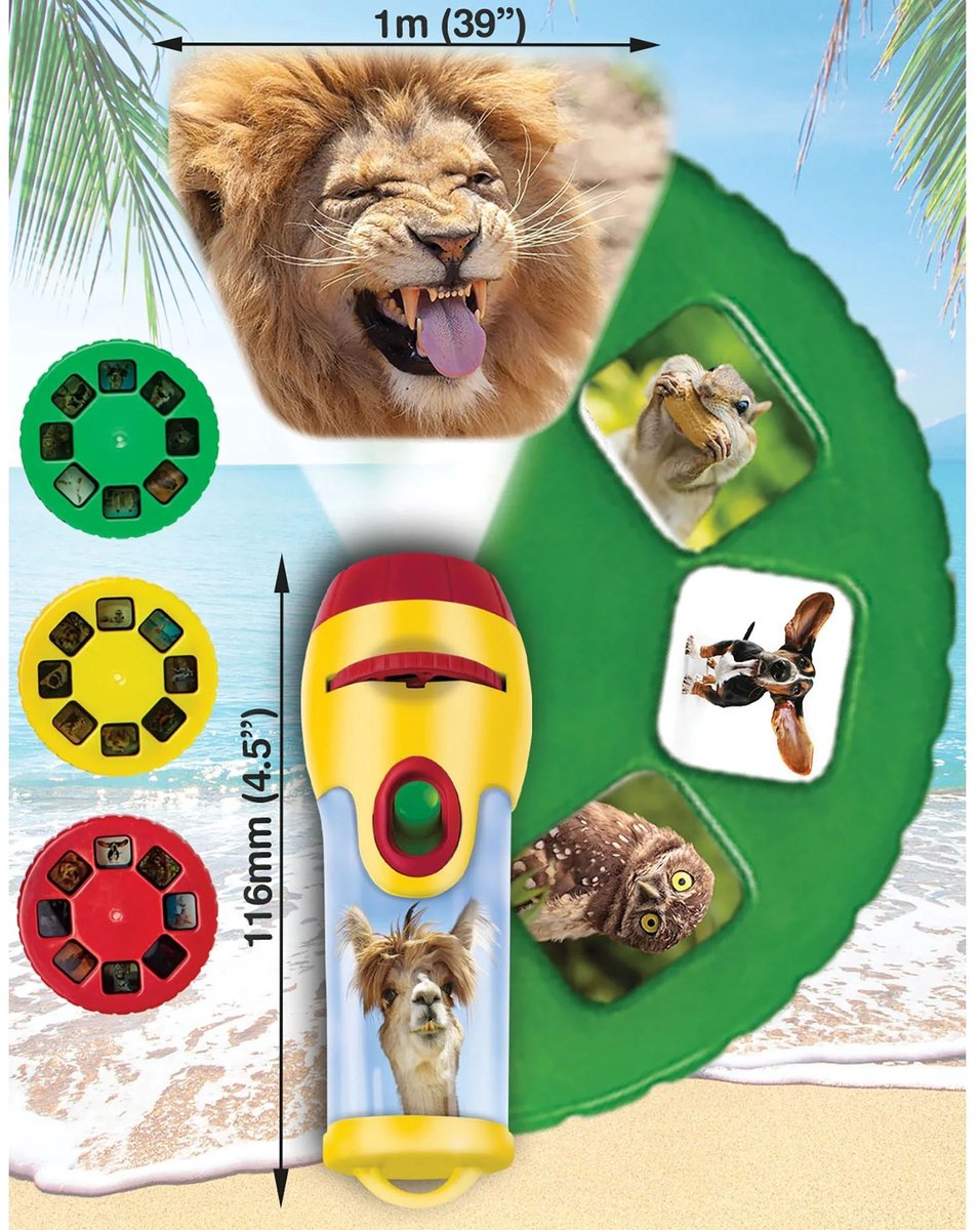 Brainstorm - Funny Animals Torch and Projector - zaklamp grappige dieren – foto 5