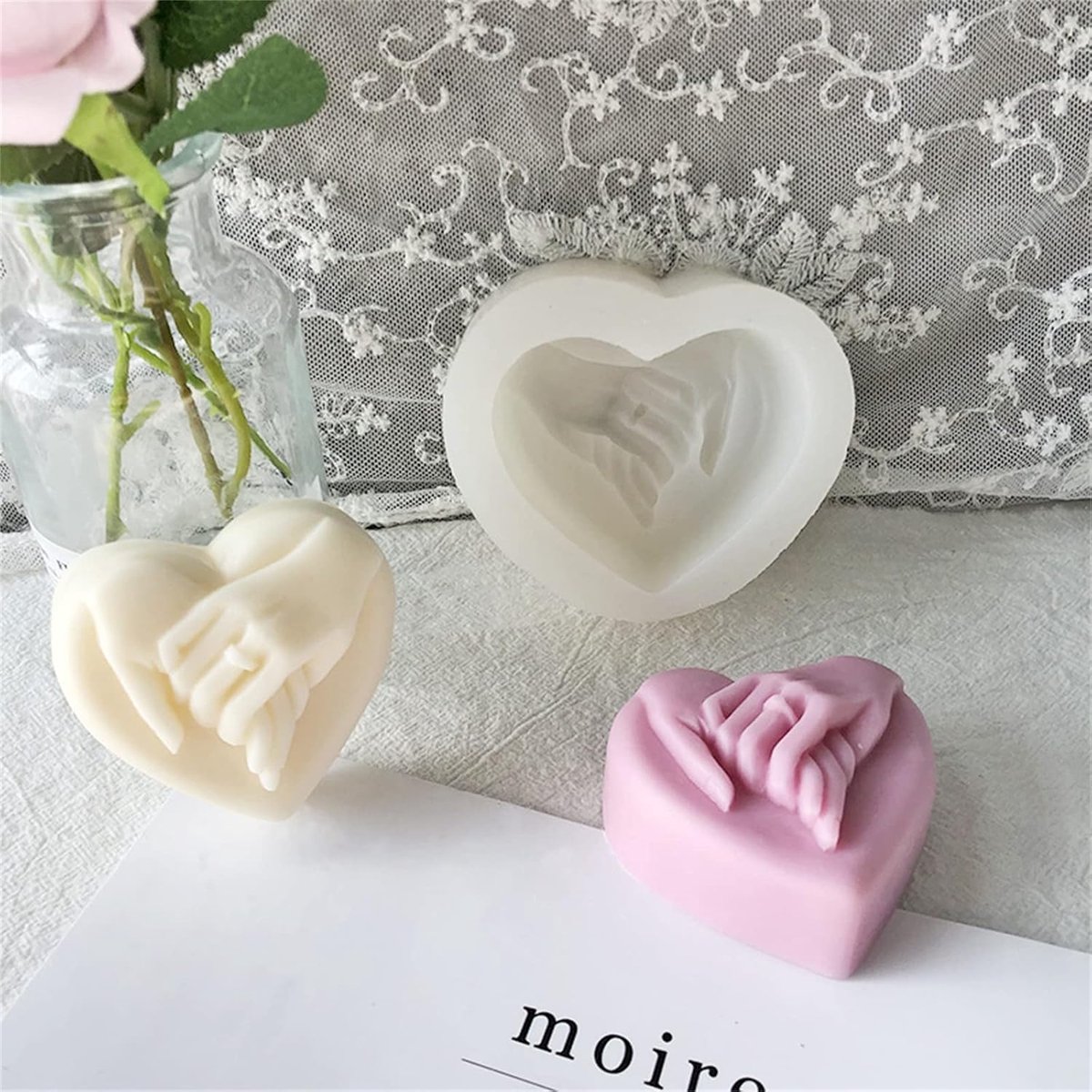 Hartvormige siliconen chocoladevorm, romantisch hartvormig ontwerp voor Valentijnsdag.