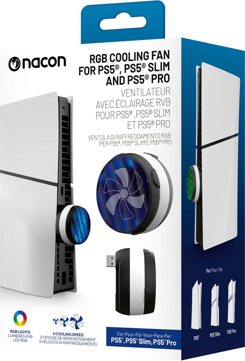 NACON PS5 RGB COOLING FAN FOR PS5 / PS5 SLIM thumbnail 2