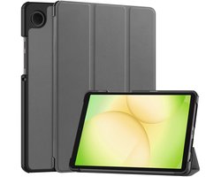 Hoes - Geschikt voor Samsung Galaxy Tab A11 Plus - Dun & Stevig - Trifold Bookcase - Hard Cover - Hardcover Book Case - Tablet Hoesje - Grijs