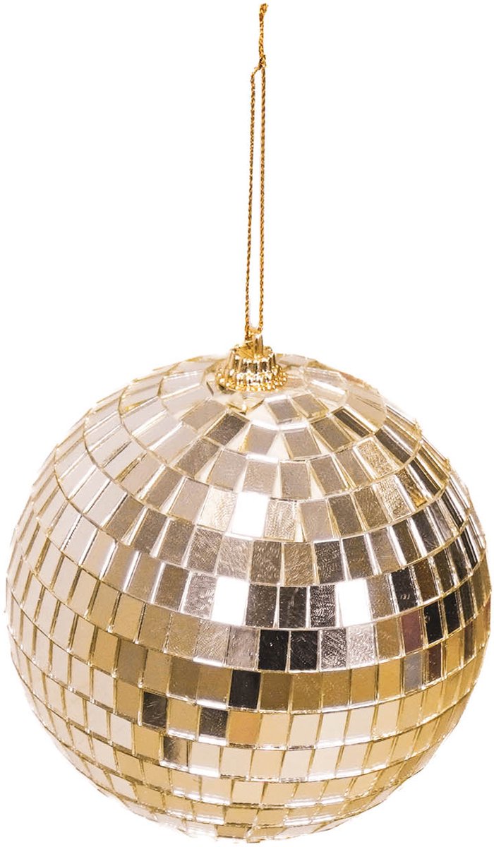 Gouden kersthanger discobal van Foam - 15x15x15cm - Housevitamin.