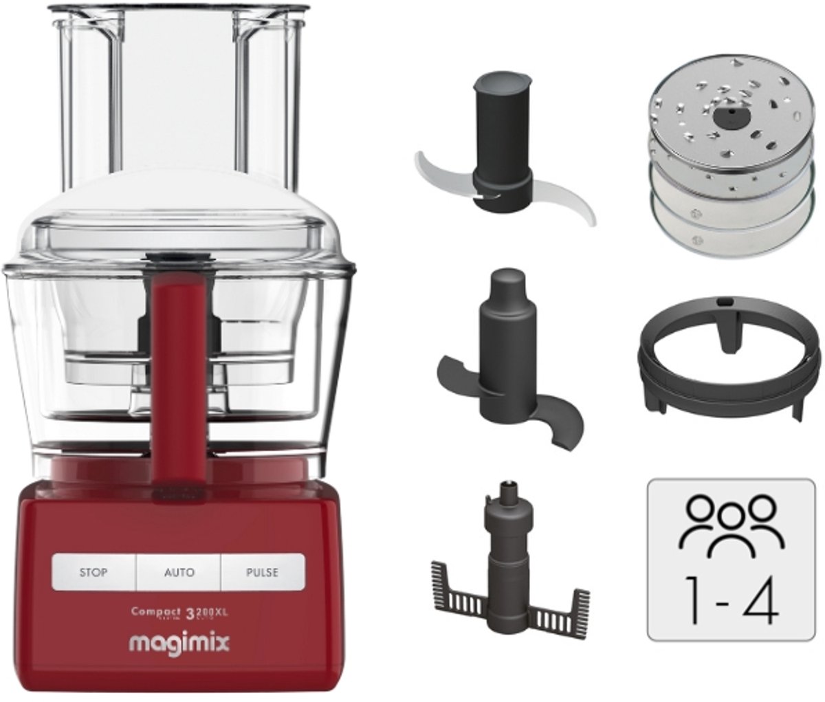 Magimix CS 3200 XL - Foodprocessor - Keukenmachine - Rood thumbnail 3