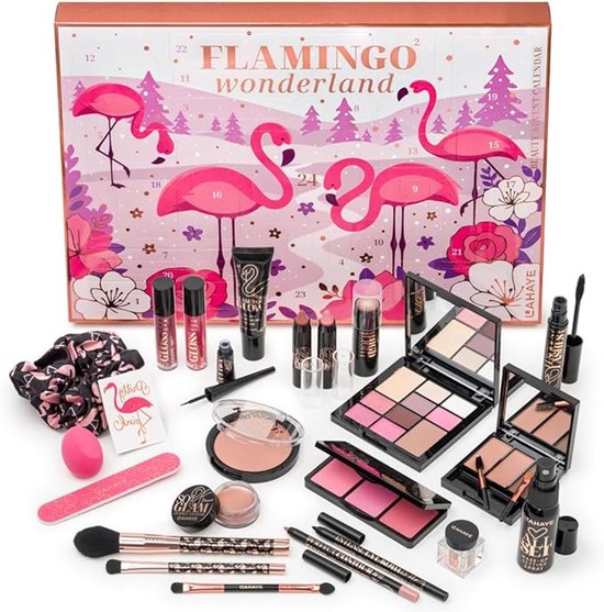Pink Flamingo Beauty Adventskalender – 24 Volledige Vegan Producten – Luxe Cadeau voor Meiden