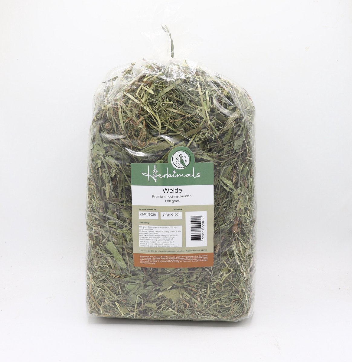 Herbimals Weide - 600 gram - Premium hooi met kruiden