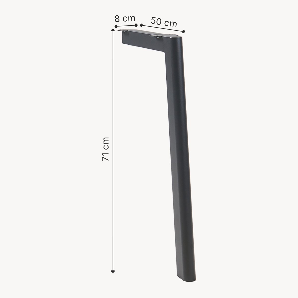 Tafelpoten Hostang 4-delig set 50x8x71 cm zwart [en.casa]