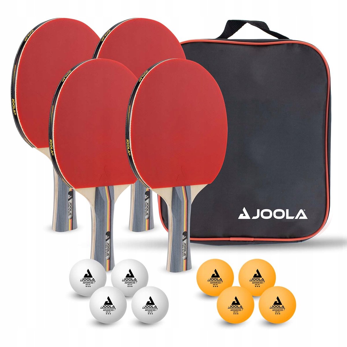 Joola Team School Tafeltennis Set: 4 Batjes, Ballen & Tas