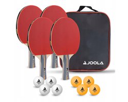 Joola Team School Tafeltennis Set: 4 Batjes, Ballen & Tas
