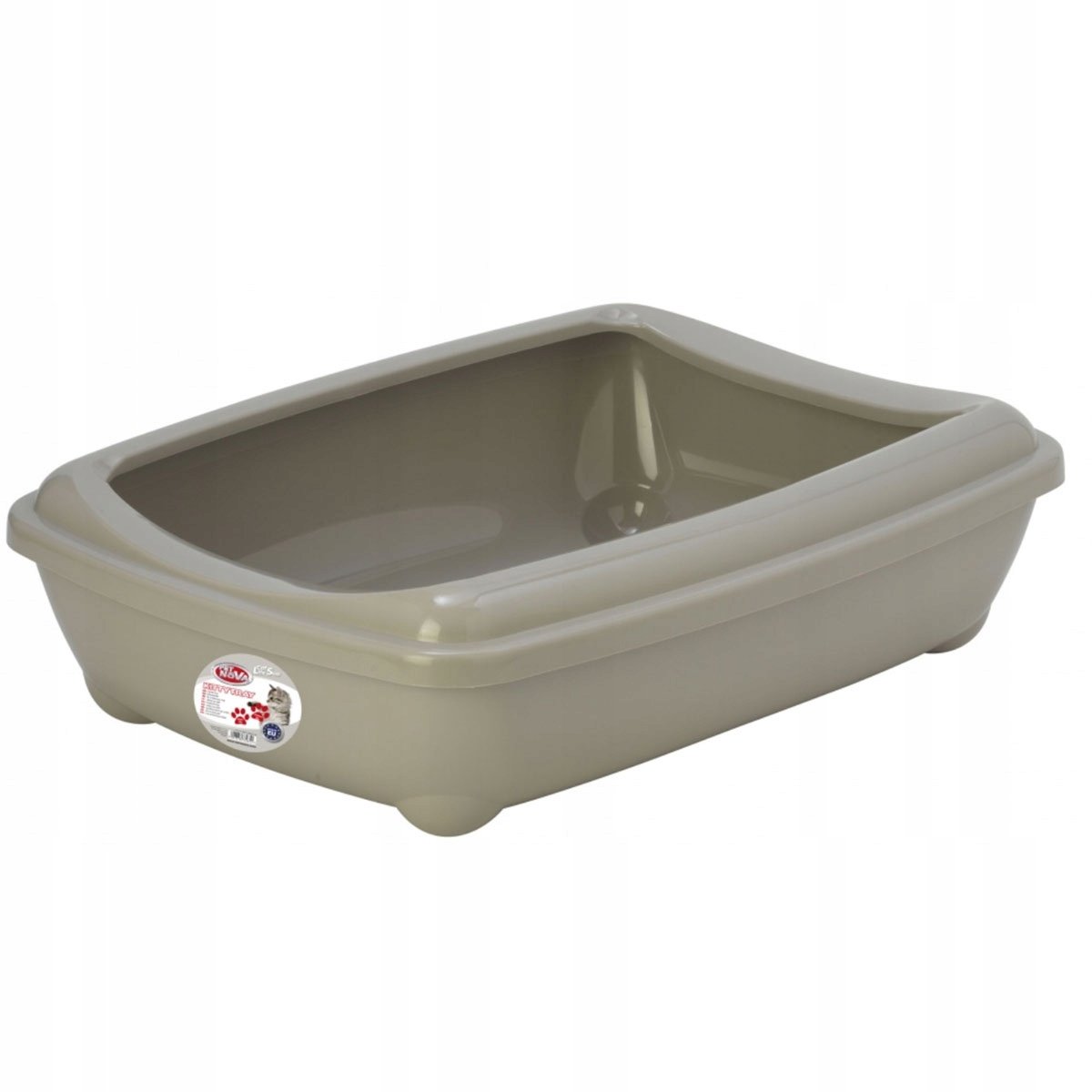 Pet Nova KittyTray Kattenbak Open met Rand L Grijs 50cm Pet Nova KittyTray Kattenbak Open met Rand L Grijs 50cm