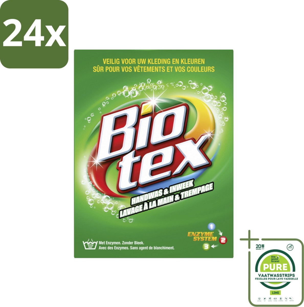 Biotex Handwas & Inweek Poeder 720 gr - Voordeelverpakking - 24 stuks - Biotex - Waspoeder