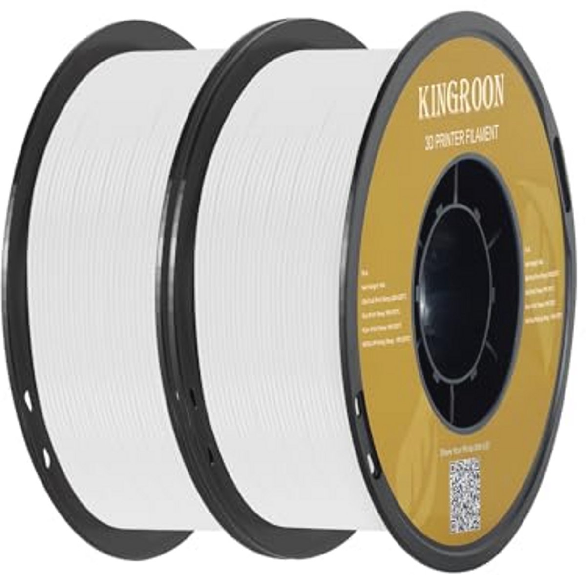Nauwkeurig 1,75 mm PLA-filament voor 3D-printer - 1 kg spoel, zwart