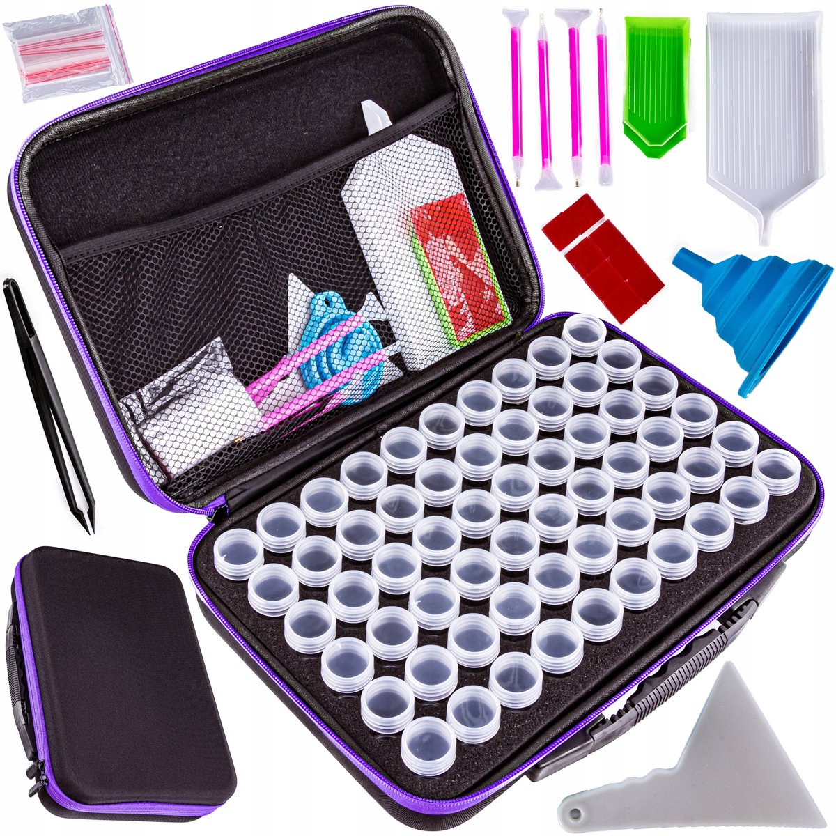 Diamond Painting Accessoireset - 60 Bakjes & Tools