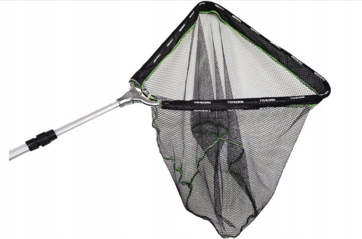 Mistrall Visnet 2,6m 60x60cm Met rubber beklede 2-delige telescoop