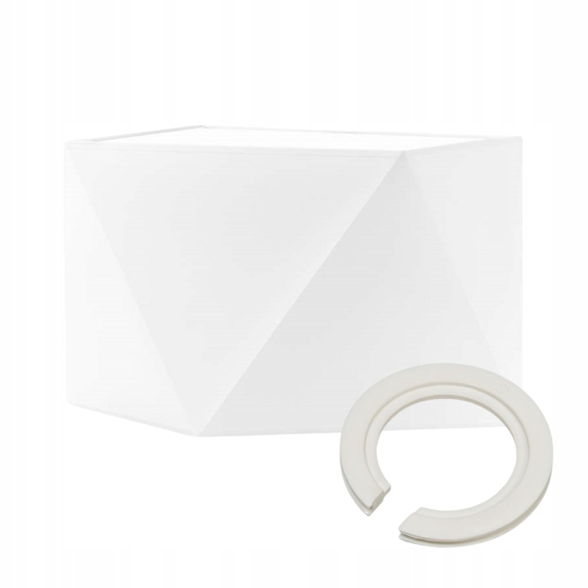 Stijlvolle witte lampenkap - Modern Diamond Design - E27/E14
