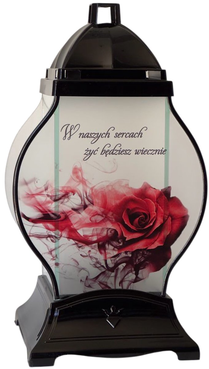Shrine universele kaars Red Rose - Je zult in onze harten leven