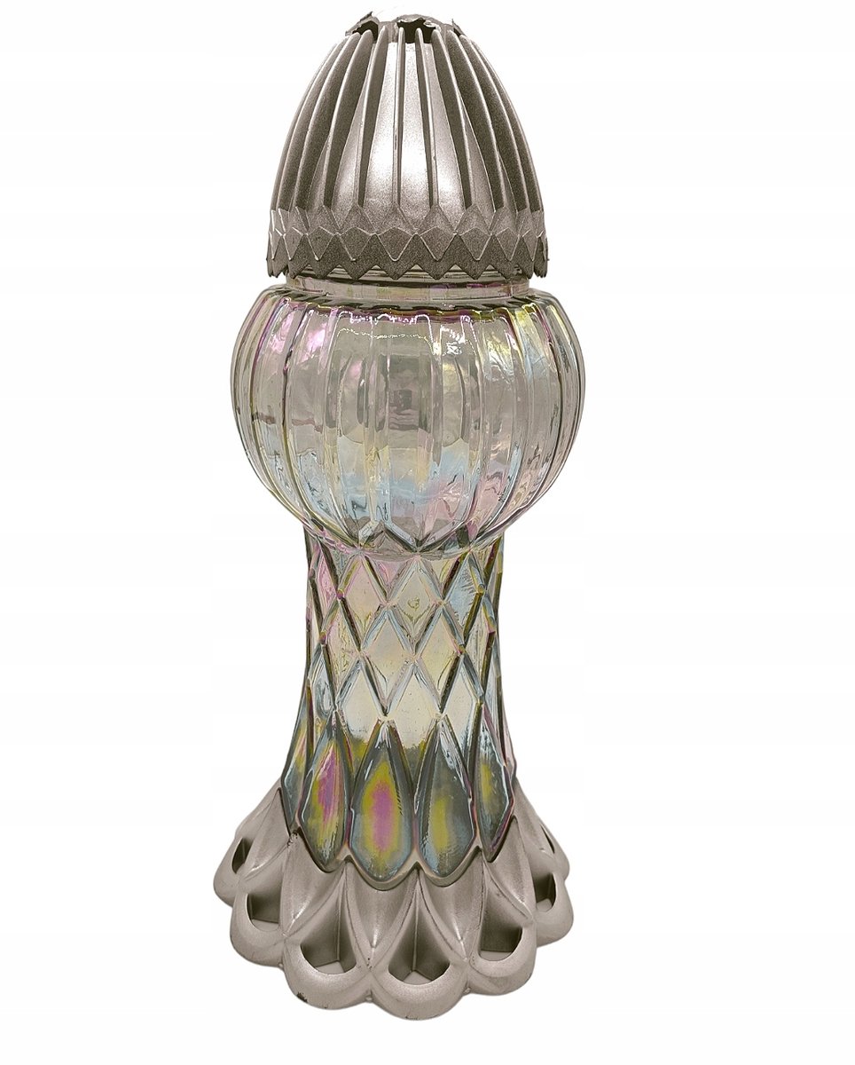 Grote Zilveren Lampion Santa Marozza - 40 cm Hoge Regenboog Toren