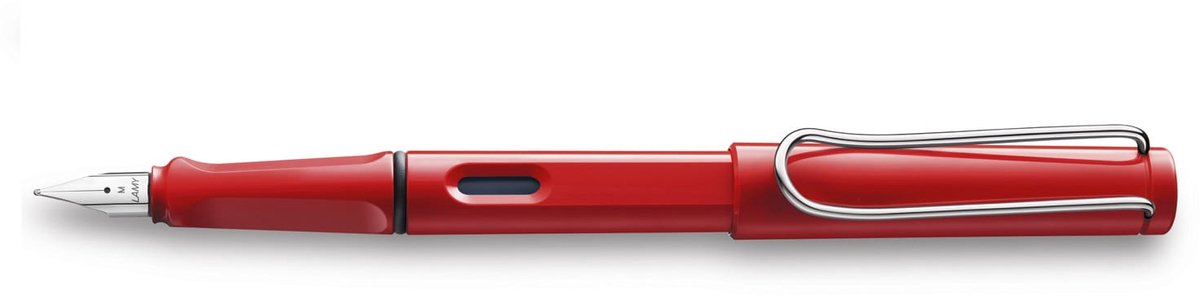 LAMY safari vulpen rood, medium (M) - tijdloos design, ergonomisch